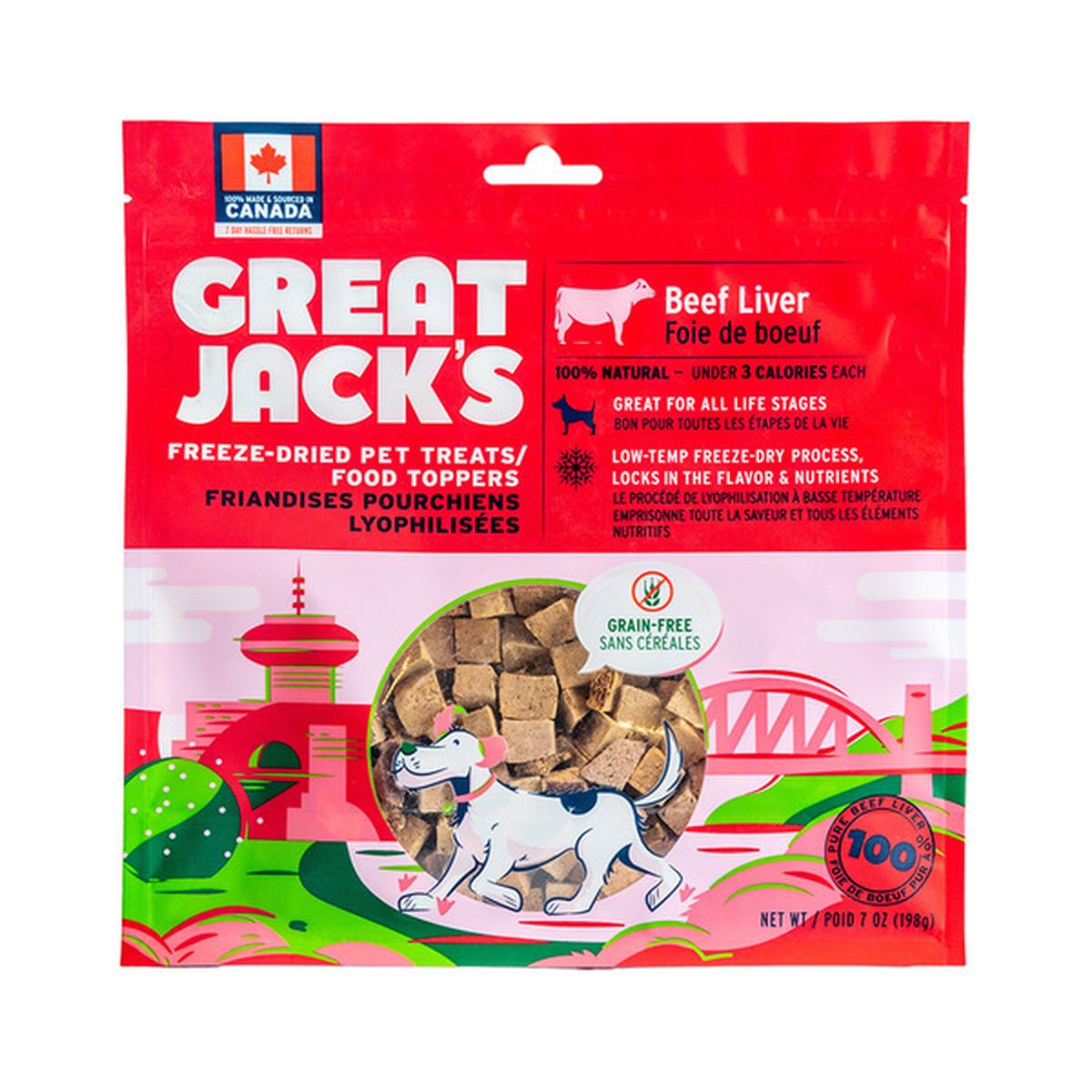 Great Jack's Freeze-Dried Dog Treats/Food Toppers - Beef Liver - 396g