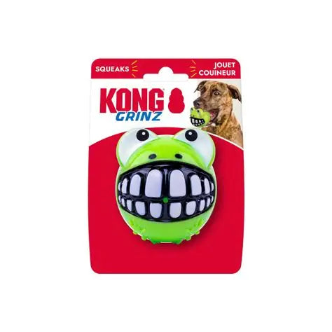 Kong Grinz Frog Tough Ball Dog Toy