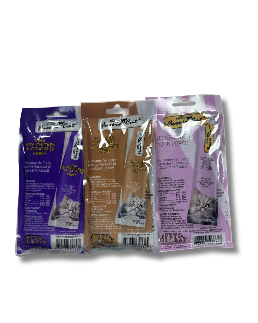Fussie Cat Lickable Cat Treats - Variety Set